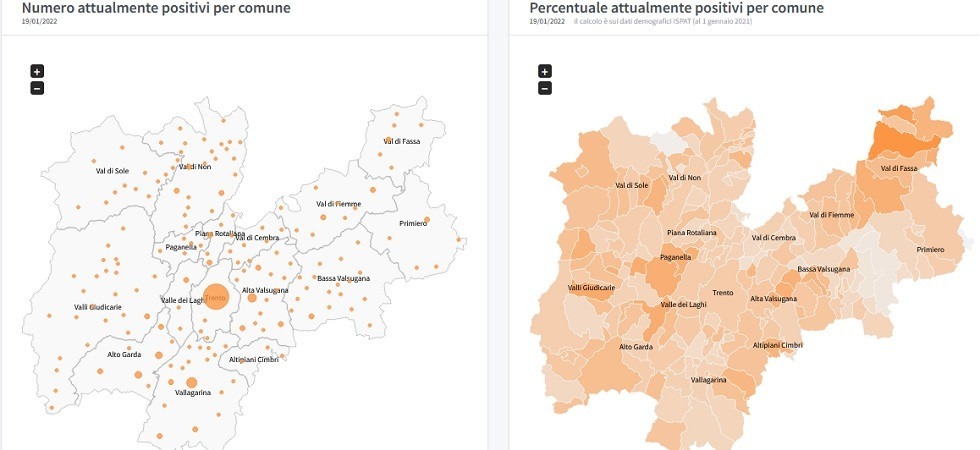 Covid, positivo il 7,3% degli abitanti a Porte di Rendena